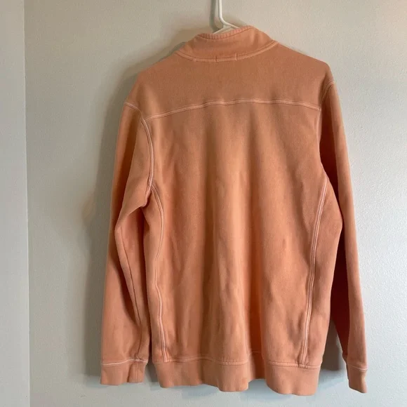 Tommy Bahama orange quarter zip pullover medium